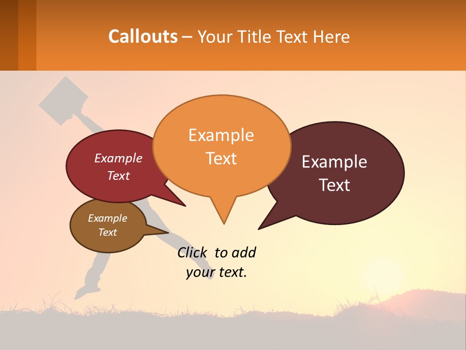A Person Jumping In The Air With A Sign In Front Of Them PowerPoint Template