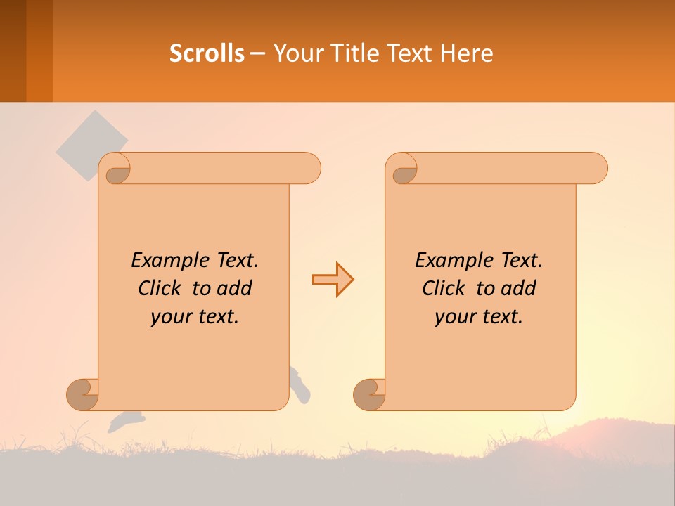 A Person Jumping In The Air With A Sign In Front Of Them PowerPoint Template