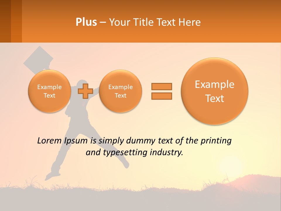 A Person Jumping In The Air With A Sign In Front Of Them PowerPoint Template