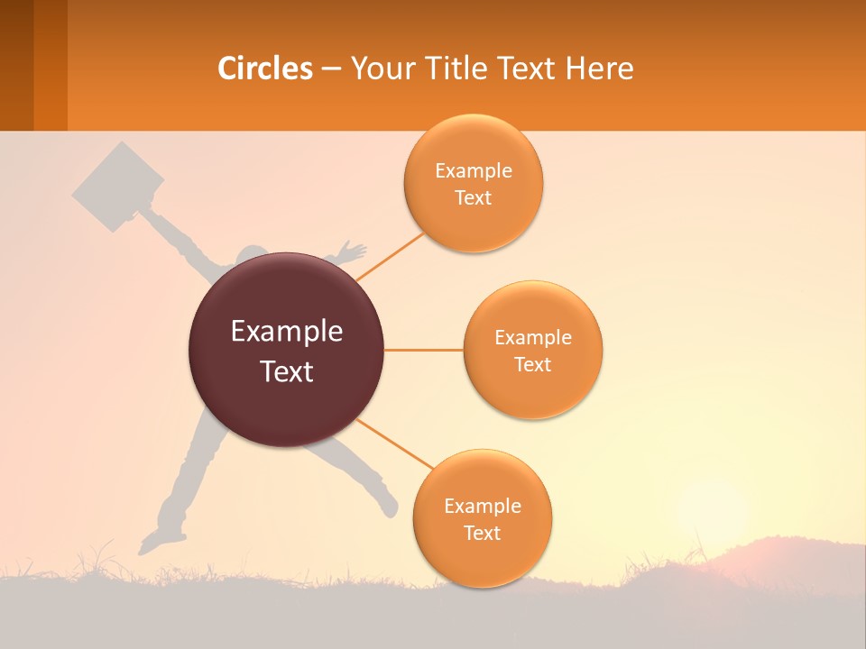 A Person Jumping In The Air With A Sign In Front Of Them PowerPoint Template