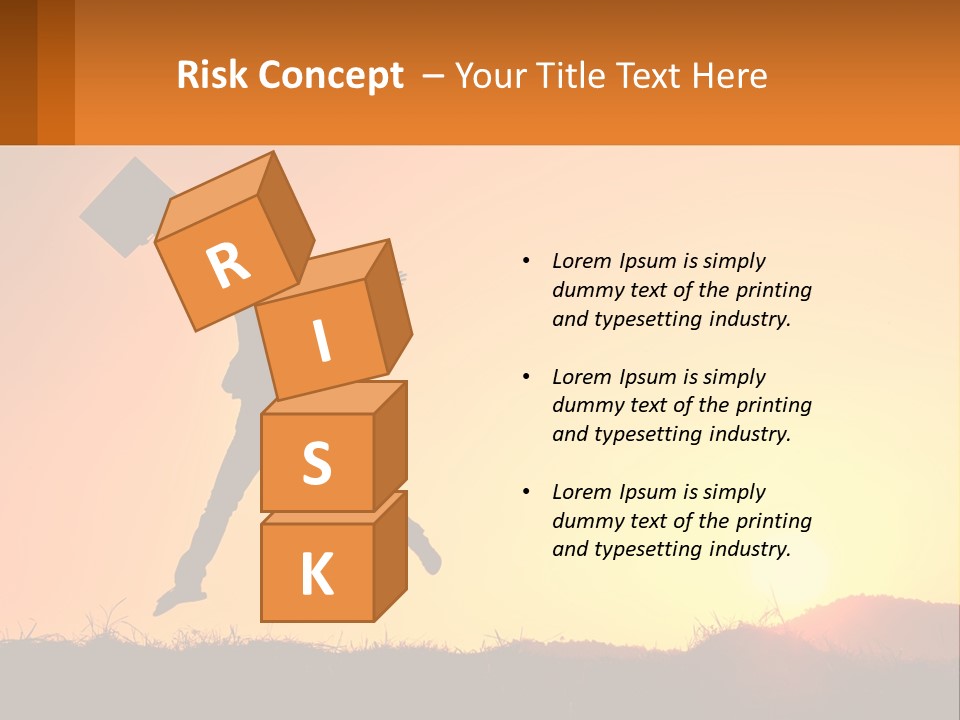 A Person Jumping In The Air With A Sign In Front Of Them PowerPoint Template