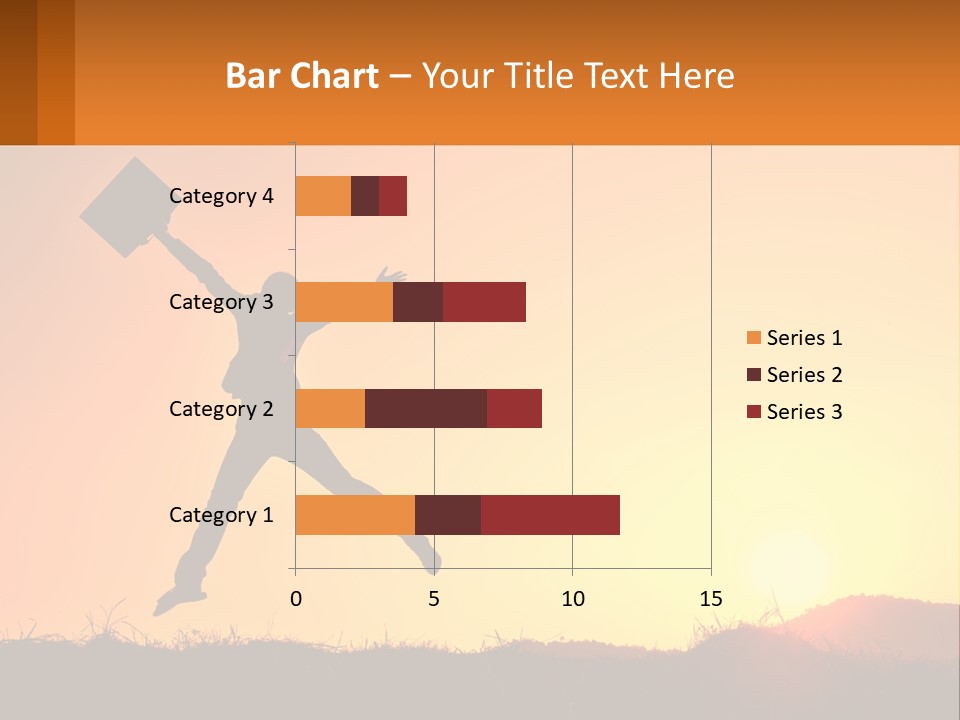 A Person Jumping In The Air With A Sign In Front Of Them PowerPoint Template