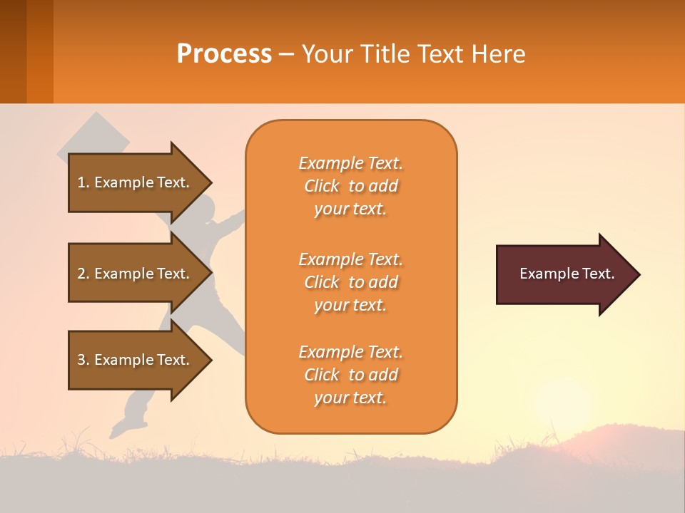 A Person Jumping In The Air With A Sign In Front Of Them PowerPoint Template