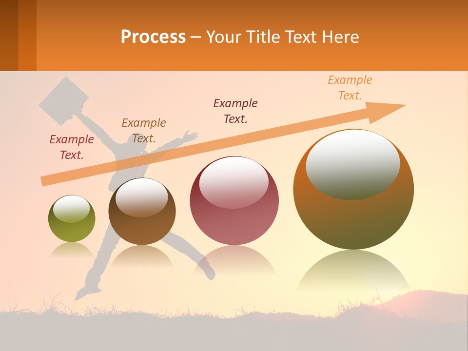 A Person Jumping In The Air With A Sign In Front Of Them PowerPoint Template