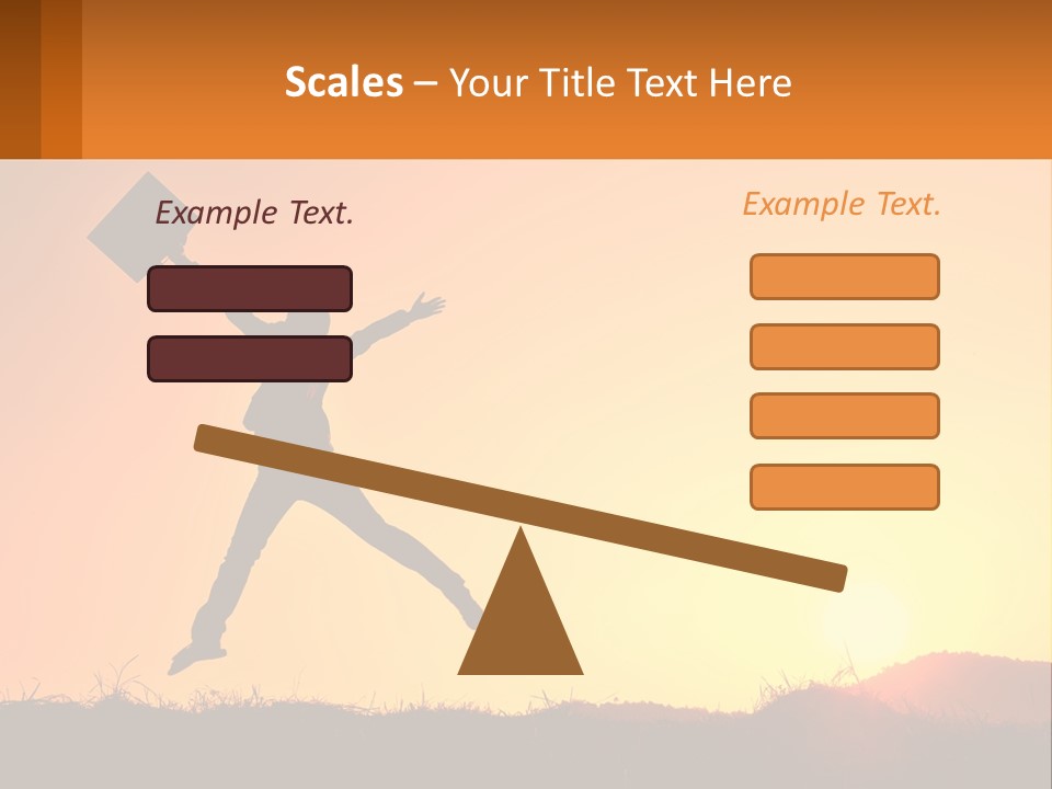 A Person Jumping In The Air With A Sign In Front Of Them PowerPoint Template