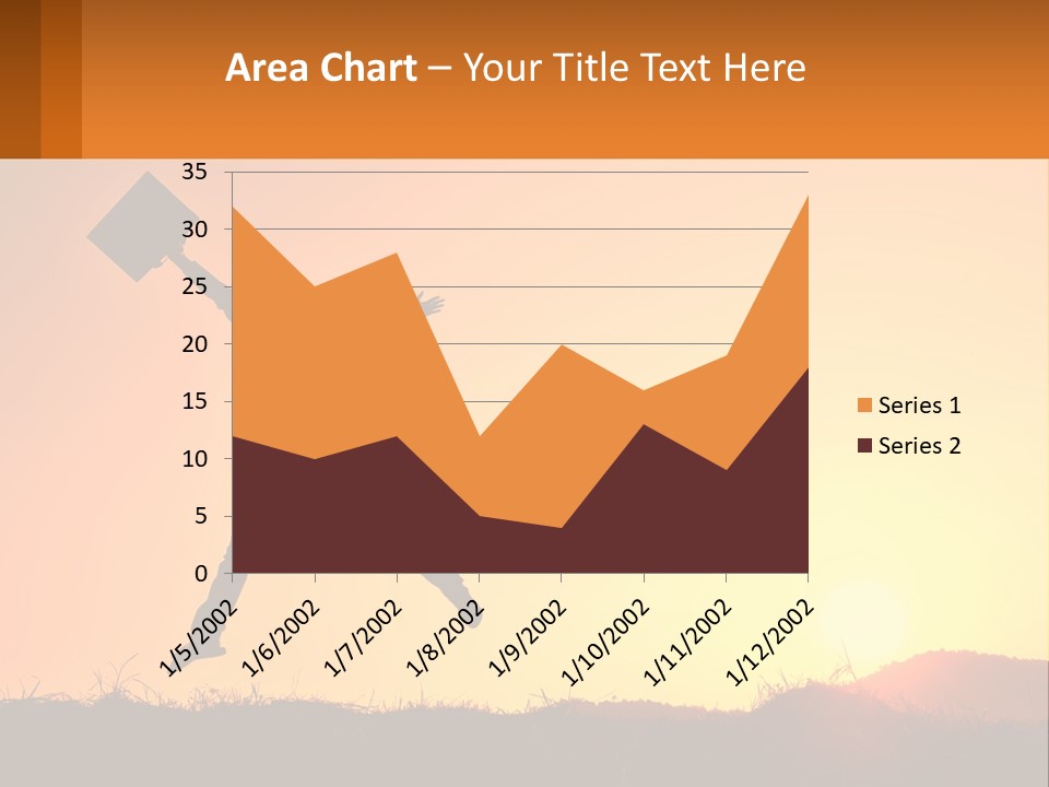 A Person Jumping In The Air With A Sign In Front Of Them PowerPoint Template