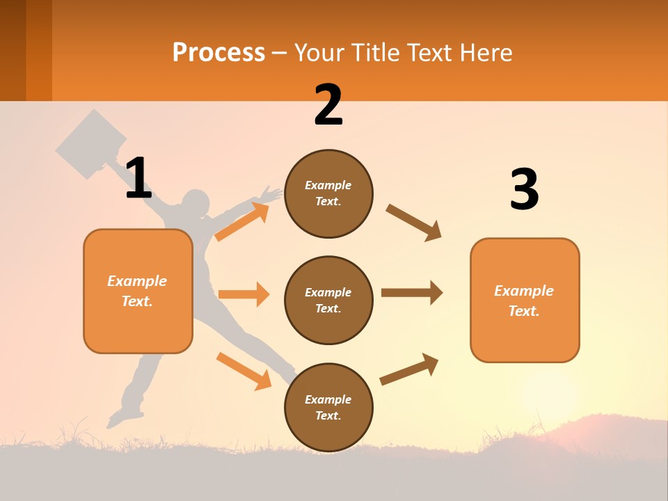 A Person Jumping In The Air With A Sign In Front Of Them PowerPoint Template