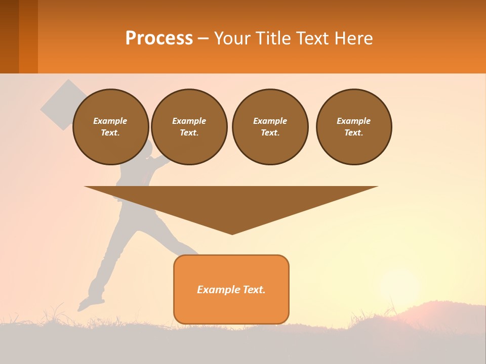 A Person Jumping In The Air With A Sign In Front Of Them PowerPoint Template