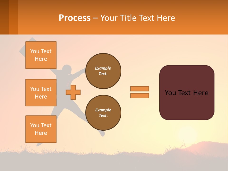 A Person Jumping In The Air With A Sign In Front Of Them PowerPoint Template