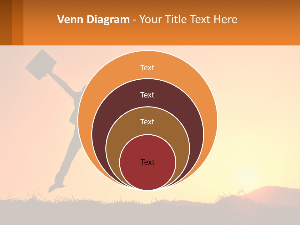 A Person Jumping In The Air With A Sign In Front Of Them PowerPoint Template