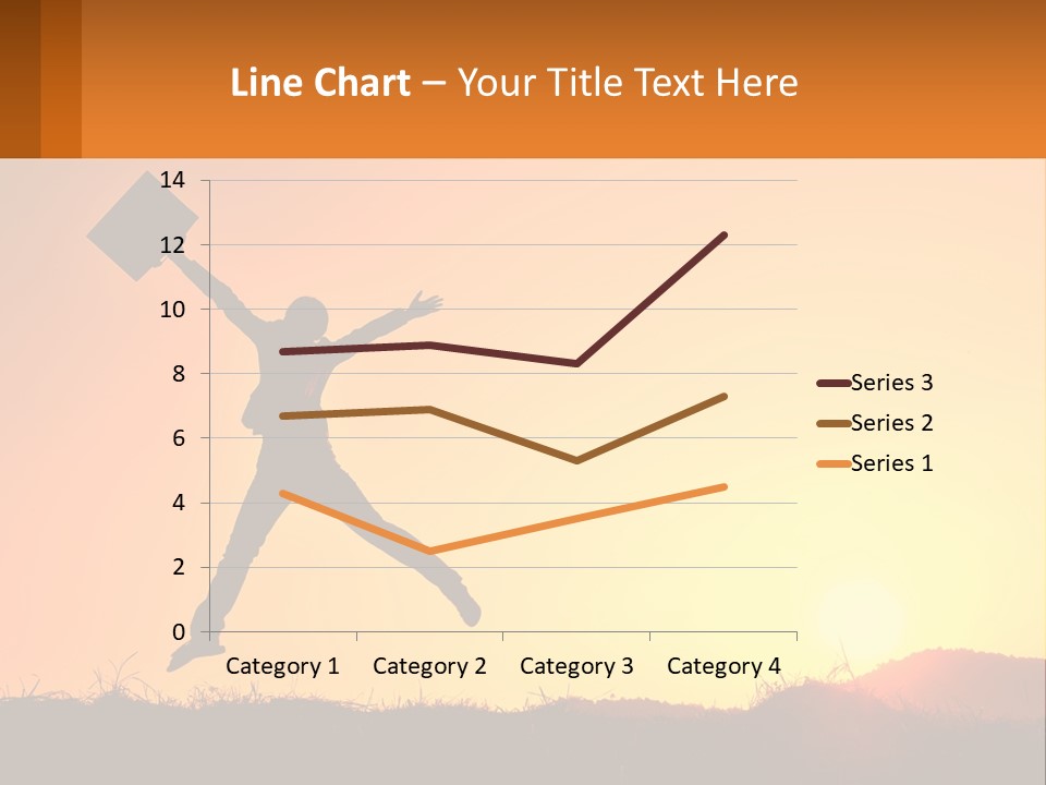 A Person Jumping In The Air With A Sign In Front Of Them PowerPoint Template