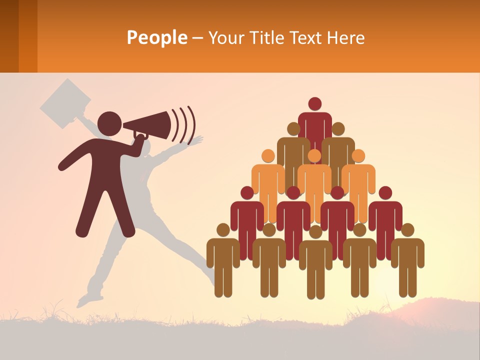 A Person Jumping In The Air With A Sign In Front Of Them PowerPoint Template