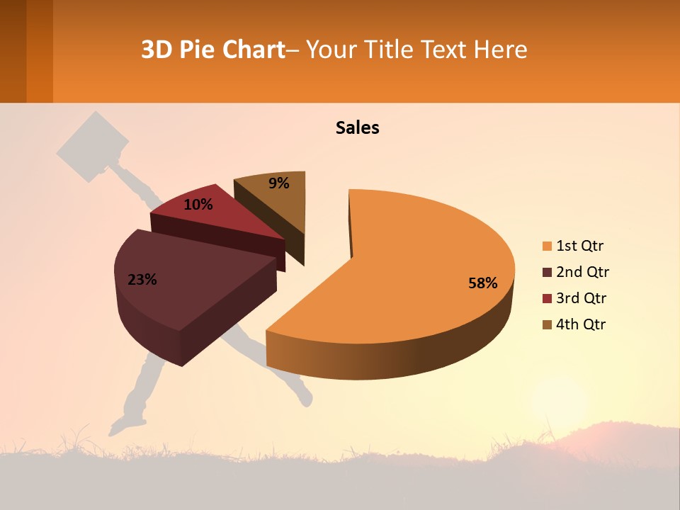 A Person Jumping In The Air With A Sign In Front Of Them PowerPoint Template