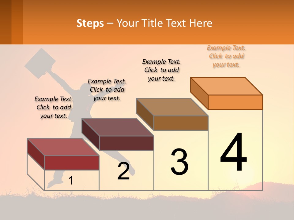 A Person Jumping In The Air With A Sign In Front Of Them PowerPoint Template