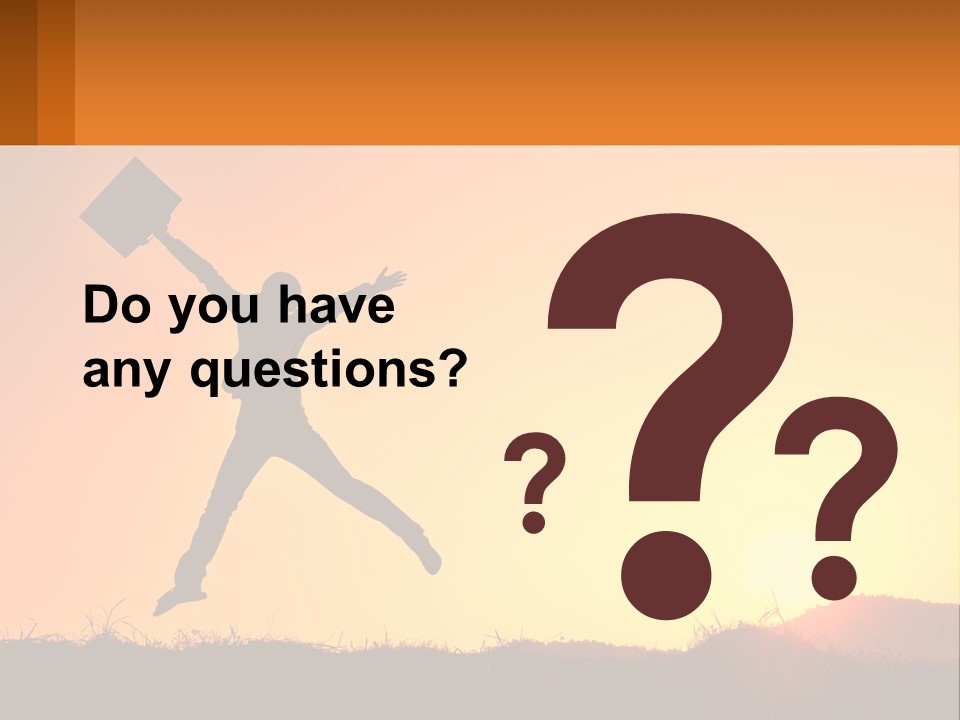 A Person Jumping In The Air With A Sign In Front Of Them PowerPoint Template