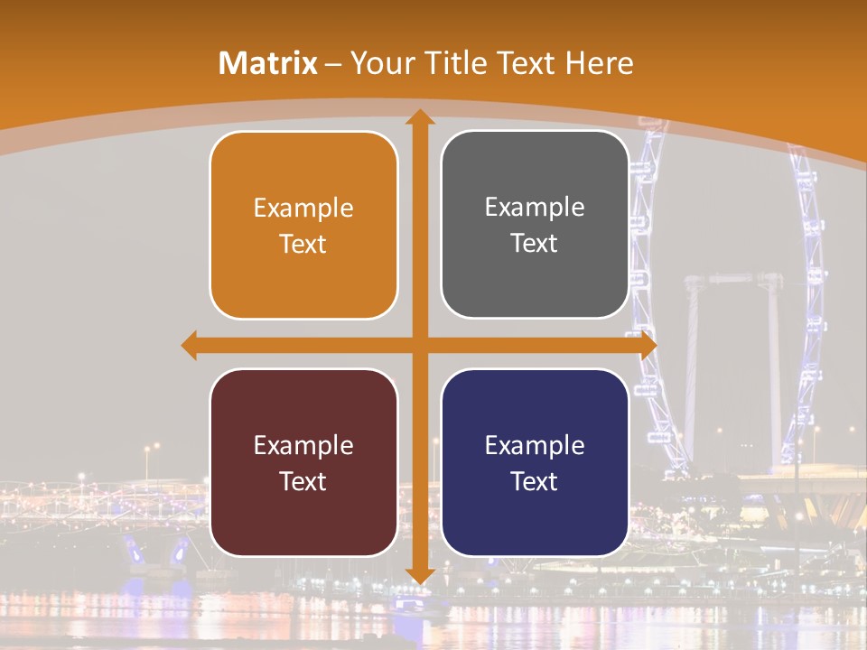 A Picture Of A Ferris Wheel At Night PowerPoint Template