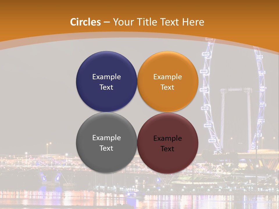 A Picture Of A Ferris Wheel At Night PowerPoint Template