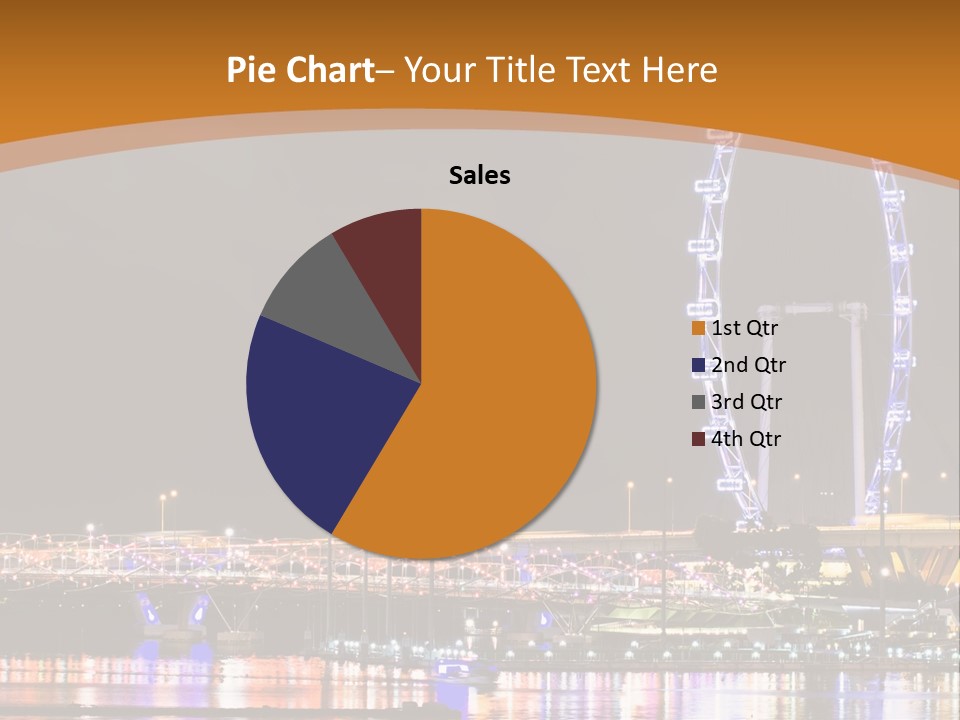 A Picture Of A Ferris Wheel At Night PowerPoint Template