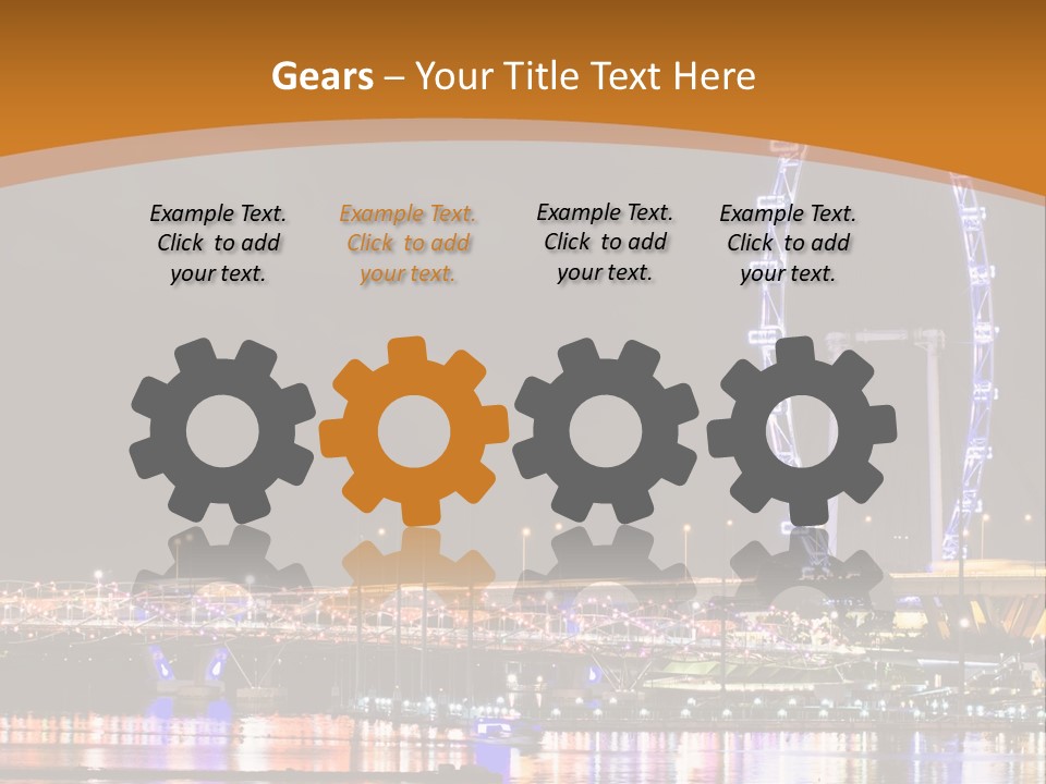 A Picture Of A Ferris Wheel At Night PowerPoint Template