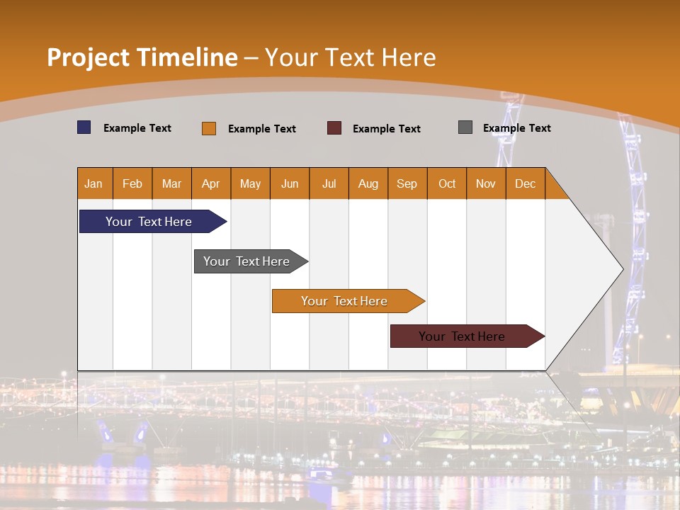 A Picture Of A Ferris Wheel At Night PowerPoint Template