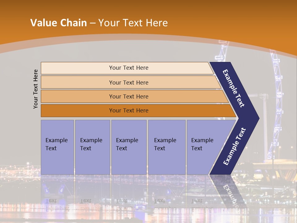 A Picture Of A Ferris Wheel At Night PowerPoint Template