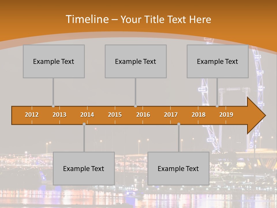 A Picture Of A Ferris Wheel At Night PowerPoint Template