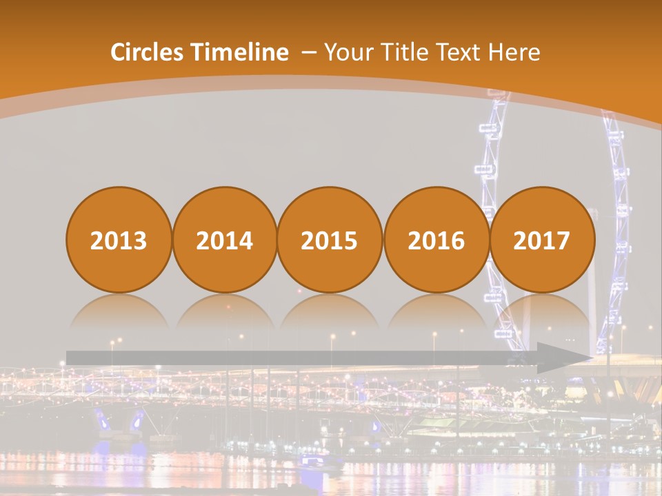 A Picture Of A Ferris Wheel At Night PowerPoint Template