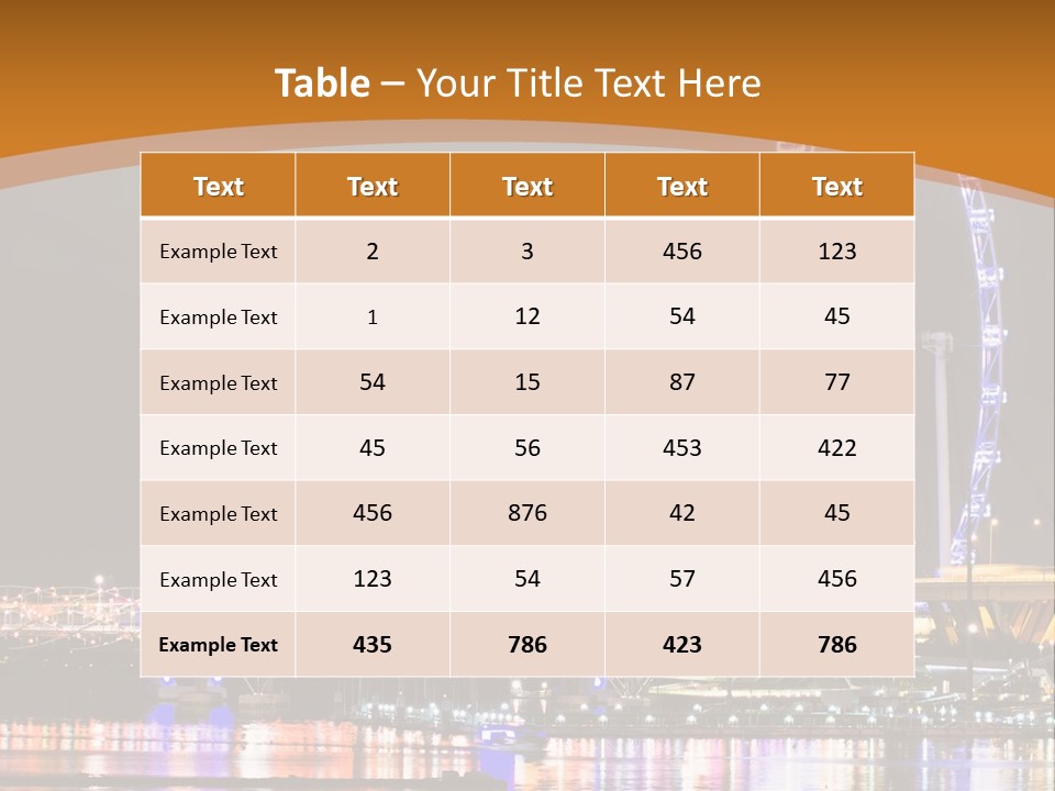 A Picture Of A Ferris Wheel At Night PowerPoint Template
