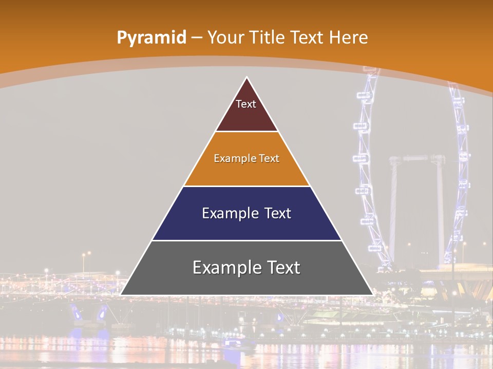 A Picture Of A Ferris Wheel At Night PowerPoint Template