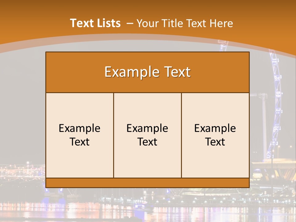A Picture Of A Ferris Wheel At Night PowerPoint Template