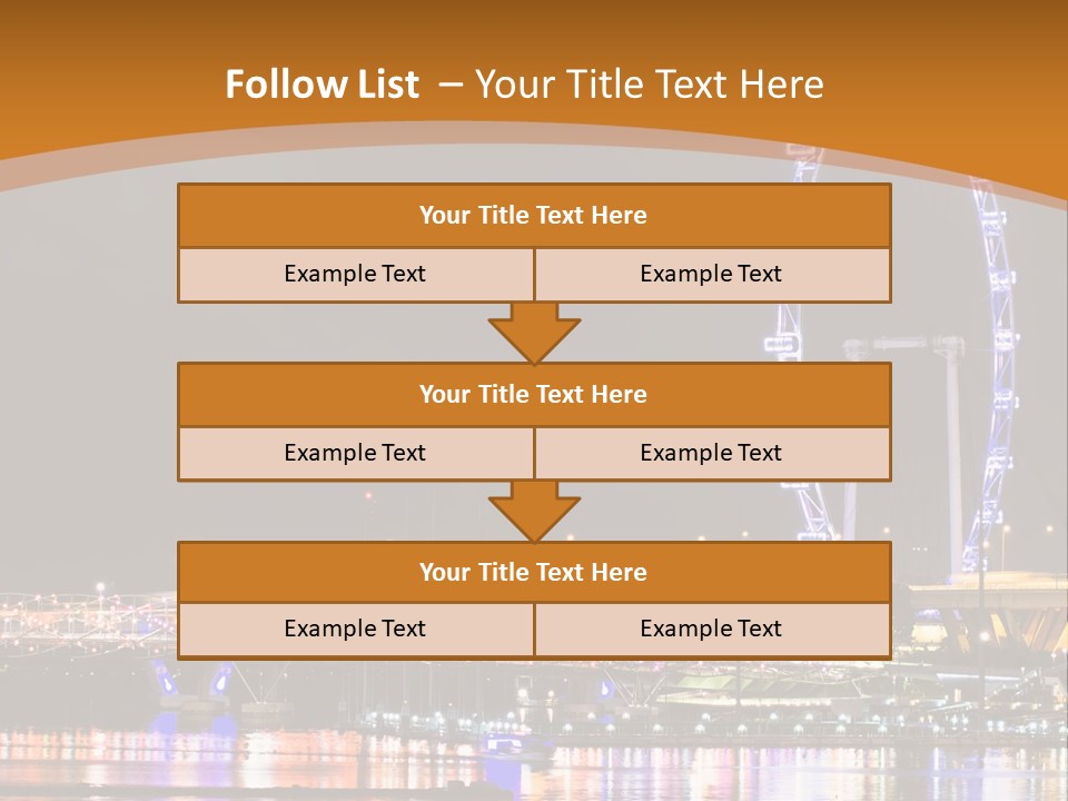 A Picture Of A Ferris Wheel At Night PowerPoint Template