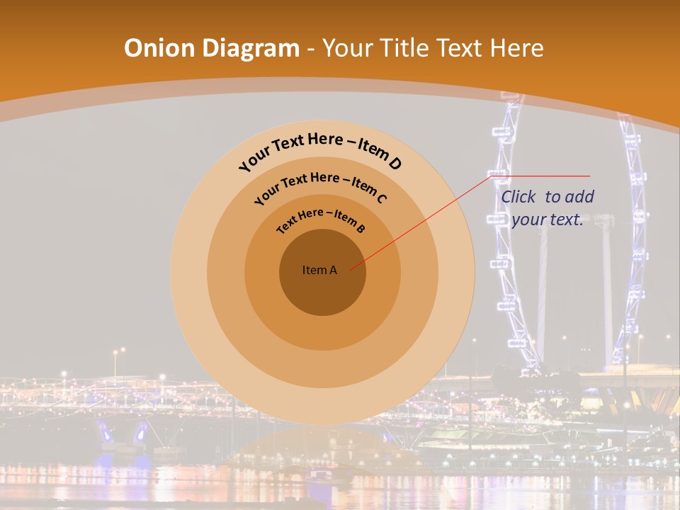 A Picture Of A Ferris Wheel At Night PowerPoint Template