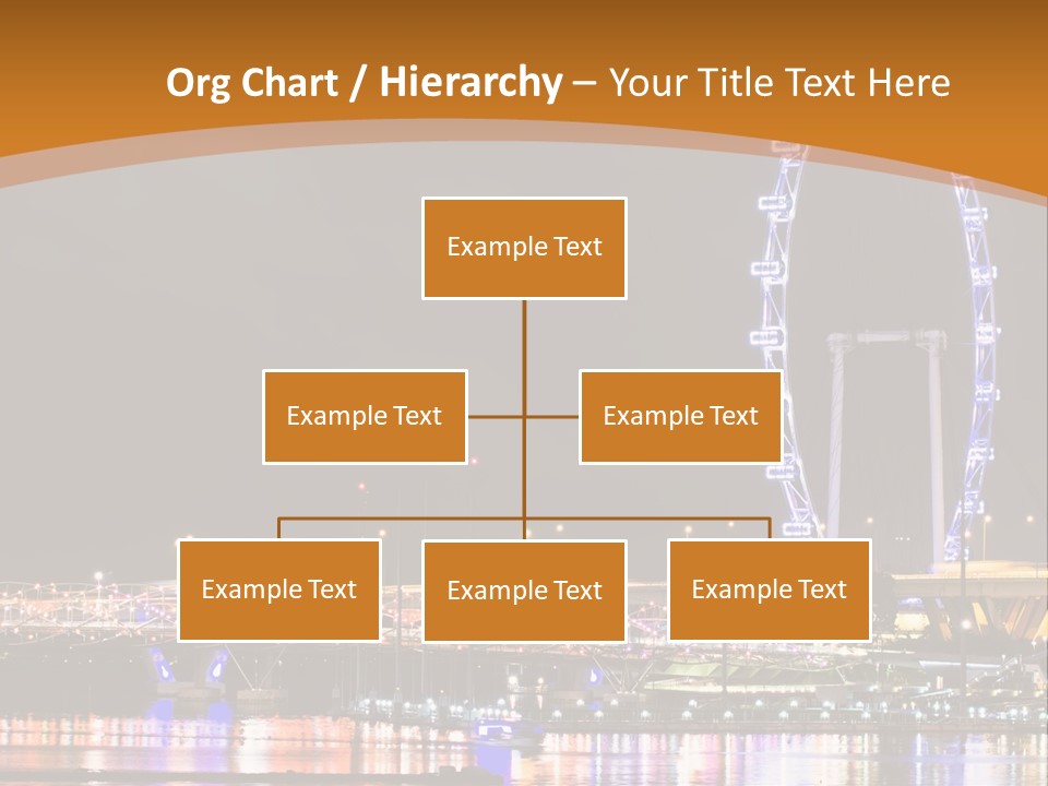 A Picture Of A Ferris Wheel At Night PowerPoint Template