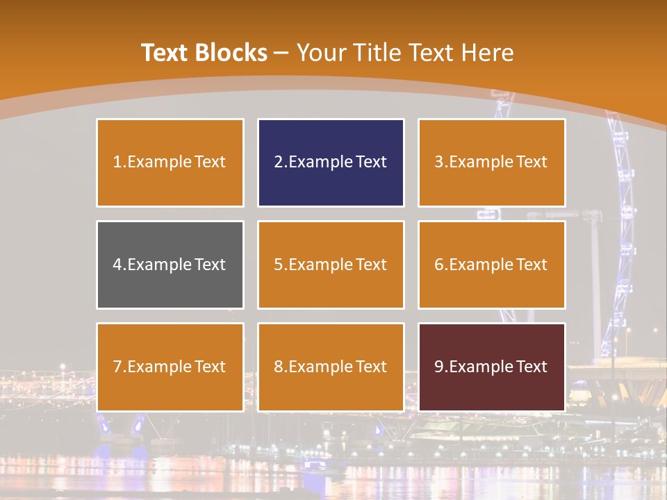 A Picture Of A Ferris Wheel At Night PowerPoint Template