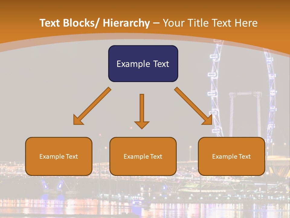 A Picture Of A Ferris Wheel At Night PowerPoint Template