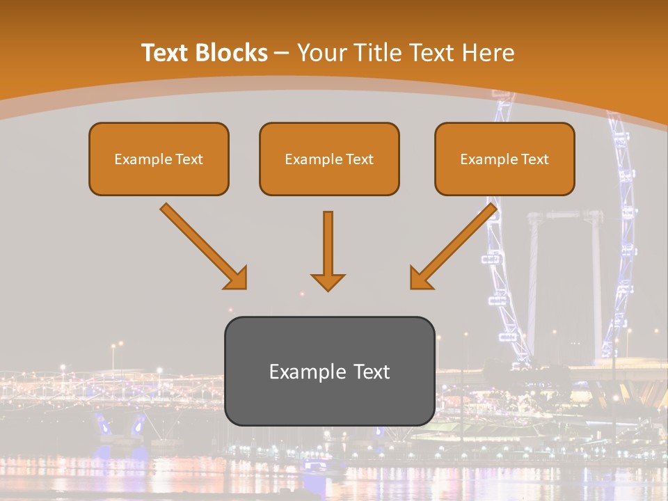 A Picture Of A Ferris Wheel At Night PowerPoint Template