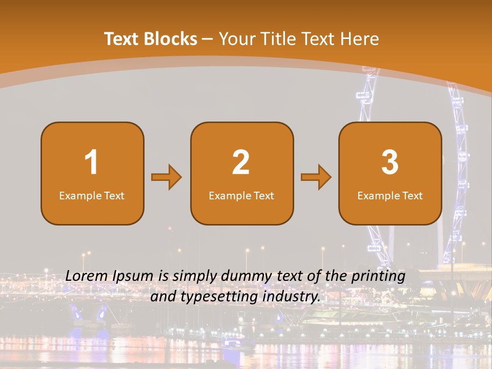 A Picture Of A Ferris Wheel At Night PowerPoint Template