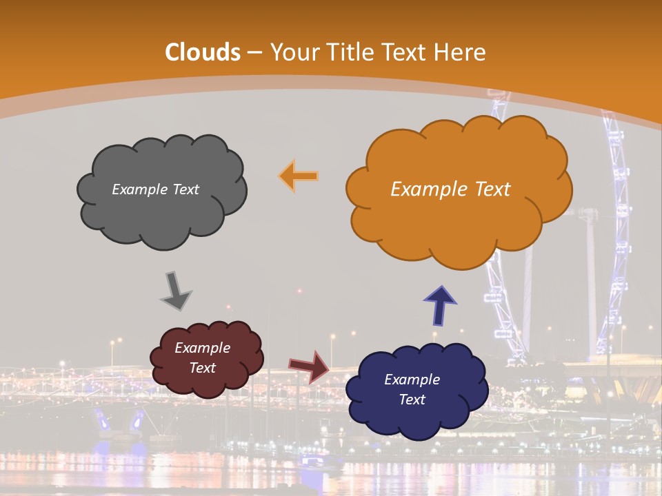 A Picture Of A Ferris Wheel At Night PowerPoint Template