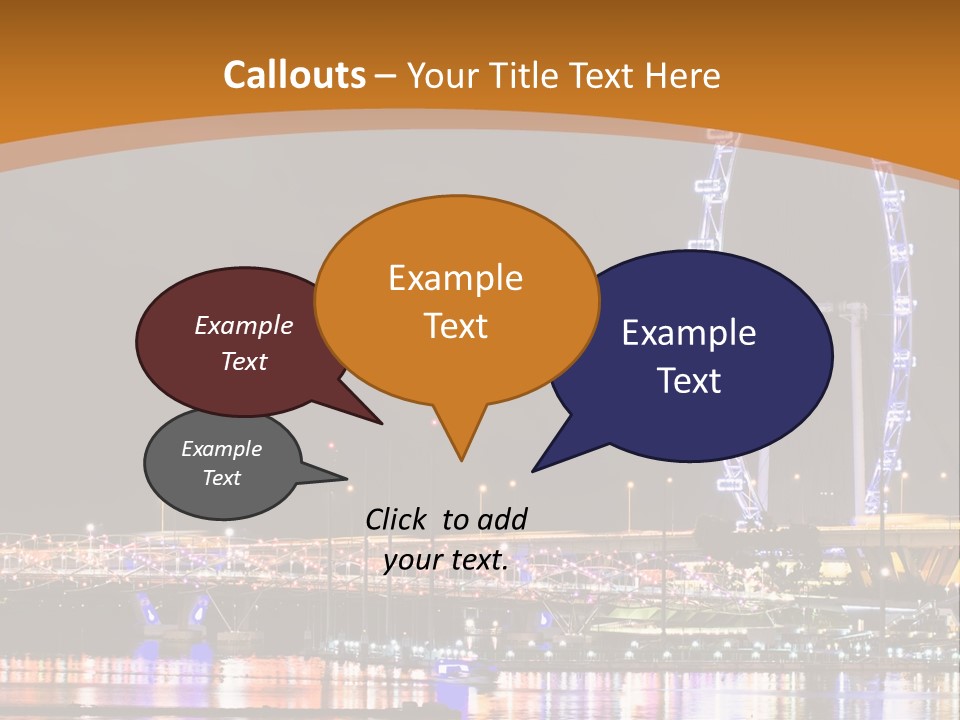 A Picture Of A Ferris Wheel At Night PowerPoint Template