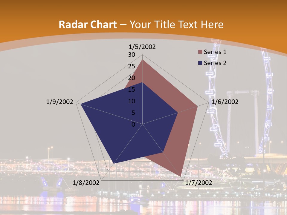 A Picture Of A Ferris Wheel At Night PowerPoint Template