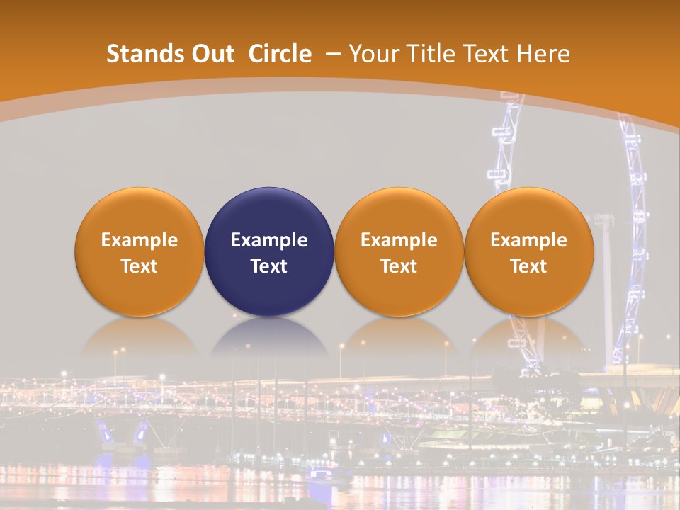A Picture Of A Ferris Wheel At Night PowerPoint Template
