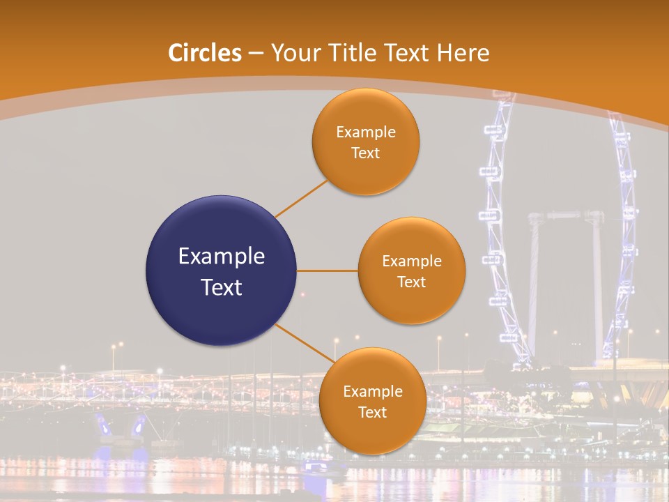 A Picture Of A Ferris Wheel At Night PowerPoint Template