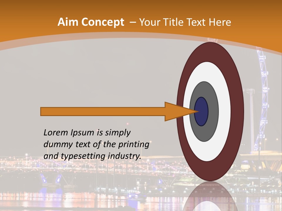 A Picture Of A Ferris Wheel At Night PowerPoint Template