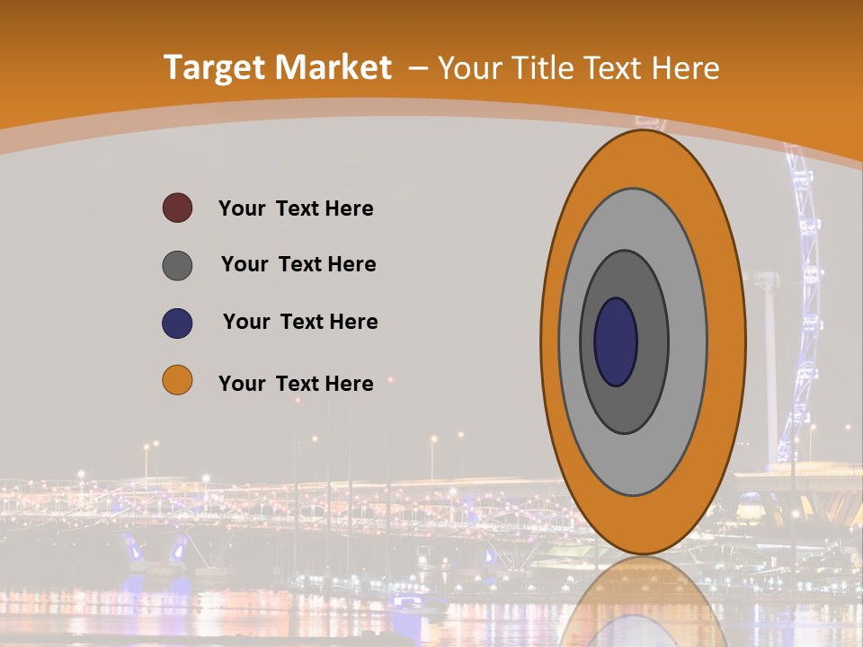 A Picture Of A Ferris Wheel At Night PowerPoint Template