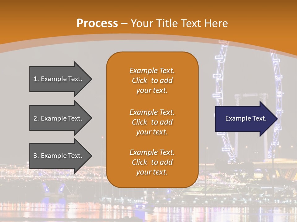 A Picture Of A Ferris Wheel At Night PowerPoint Template