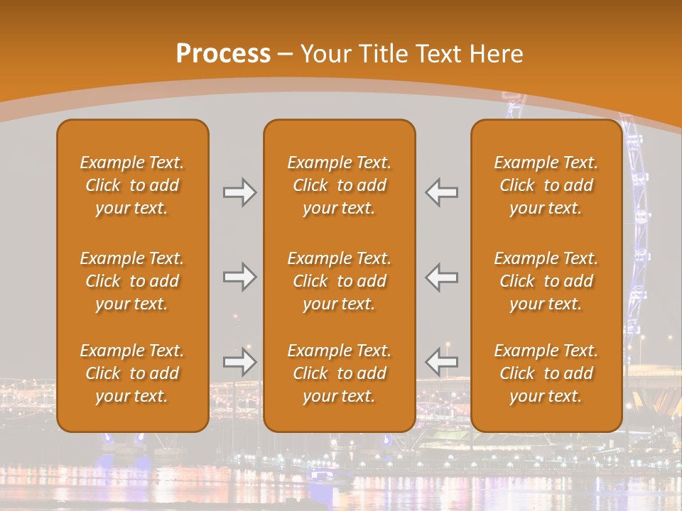 A Picture Of A Ferris Wheel At Night PowerPoint Template