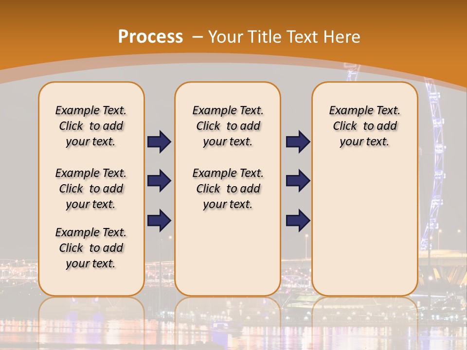 A Picture Of A Ferris Wheel At Night PowerPoint Template