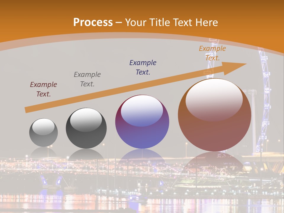 A Picture Of A Ferris Wheel At Night PowerPoint Template