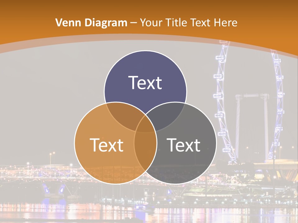 A Picture Of A Ferris Wheel At Night PowerPoint Template