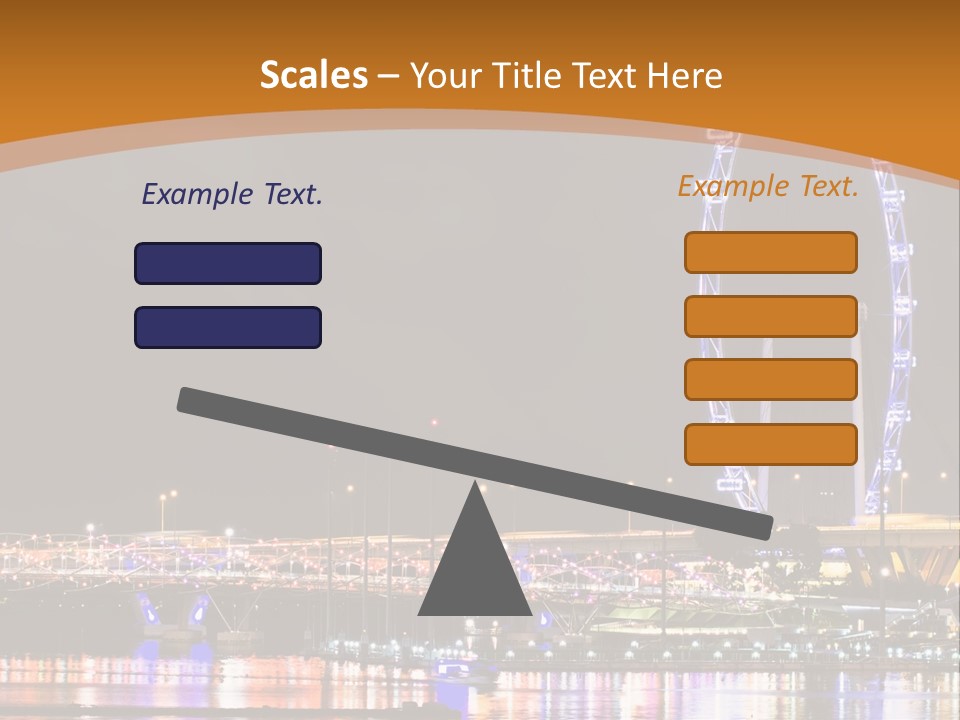 A Picture Of A Ferris Wheel At Night PowerPoint Template